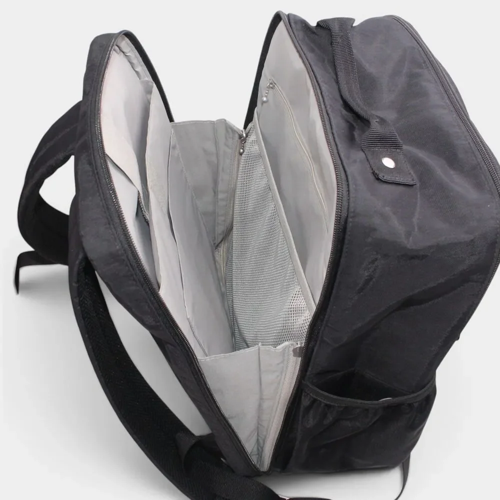 Baggallini Everyday Laptop Backpack Black RFID Travel Work Bag